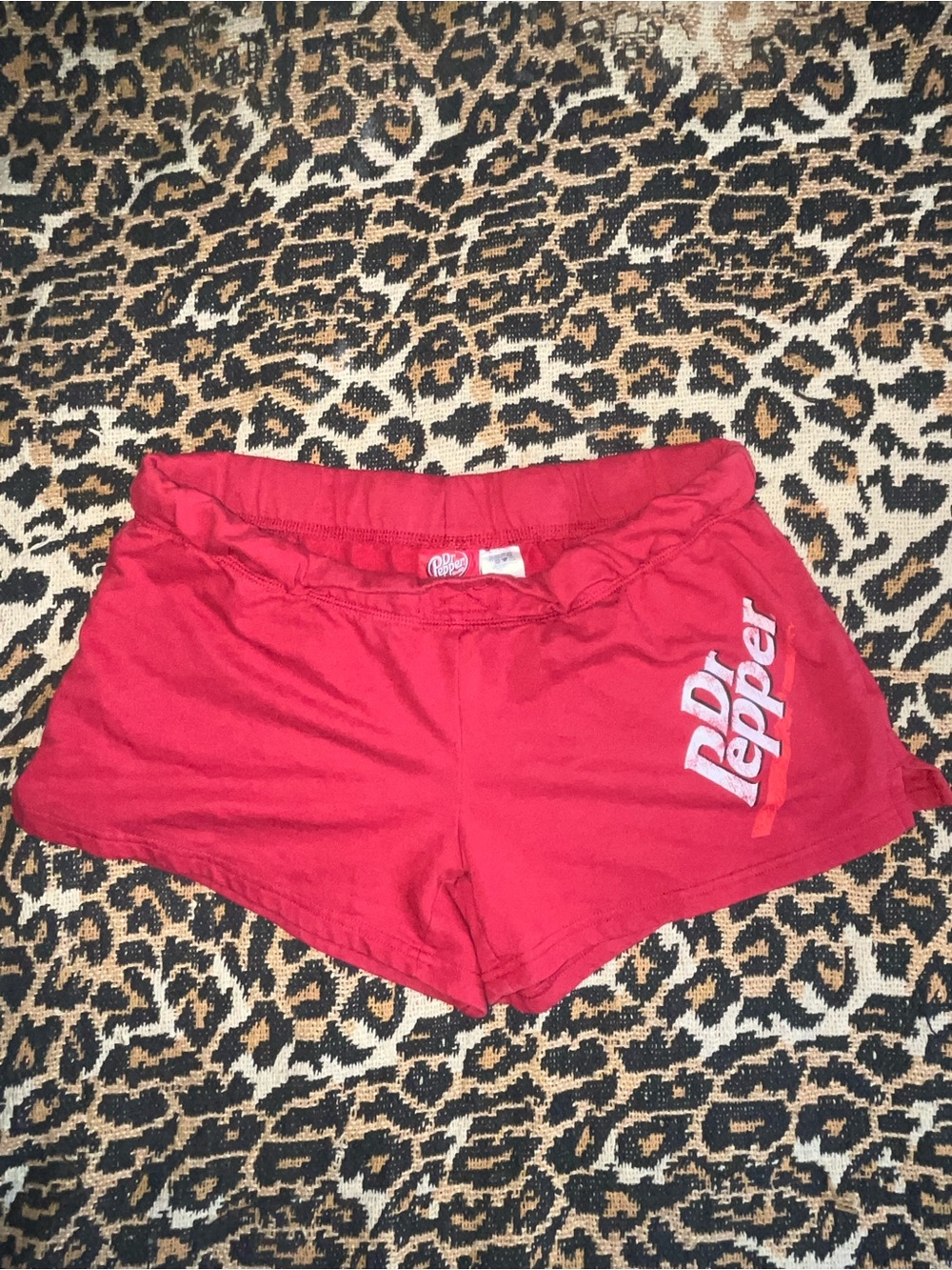 Dr Pepper Women's Red Lounge Shorts with Logo